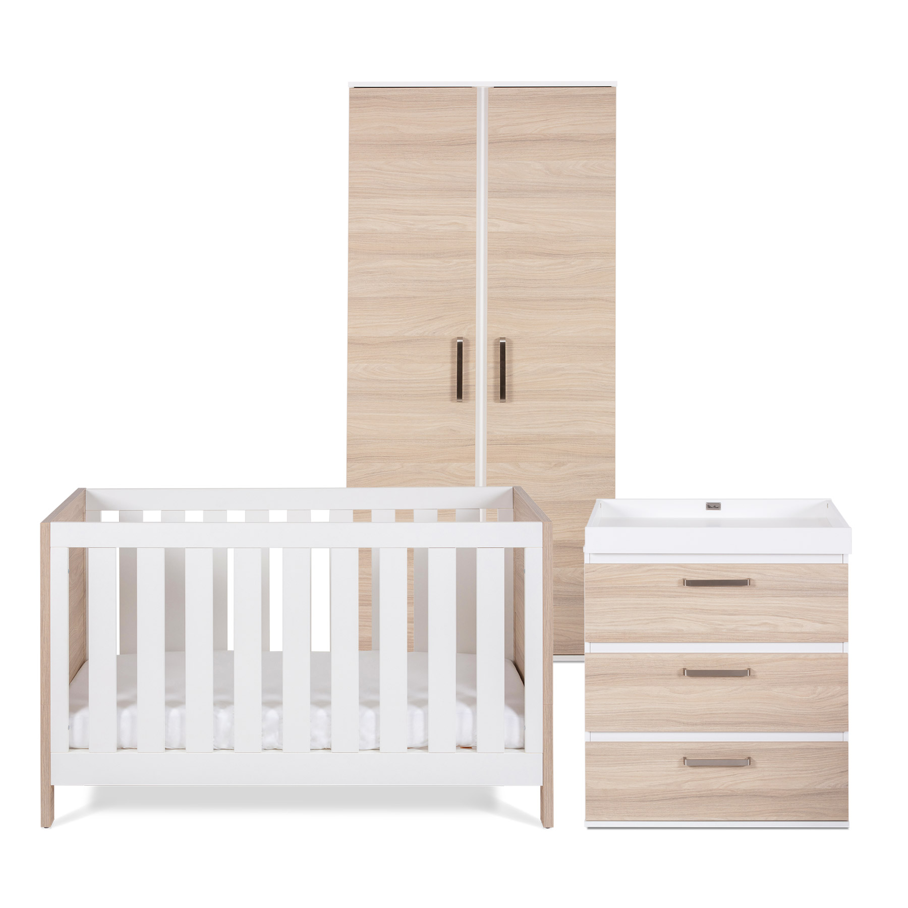 Silver Cross Finchley 3 Piece Set Cot Bed Dresser Wardrobe