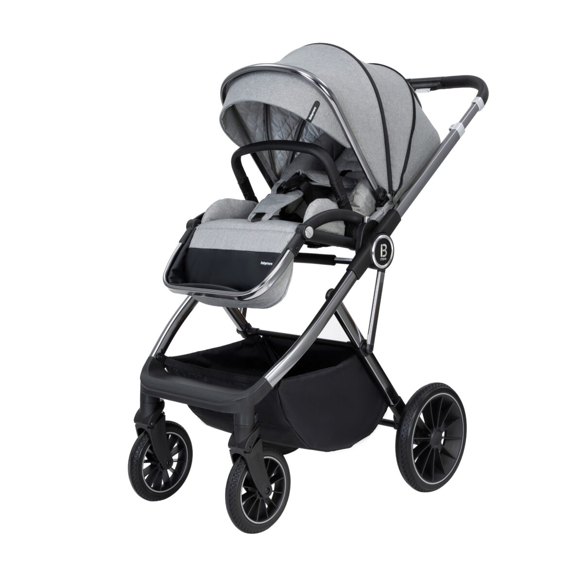 Chia Pram Pushchair - Pearl Grey-6