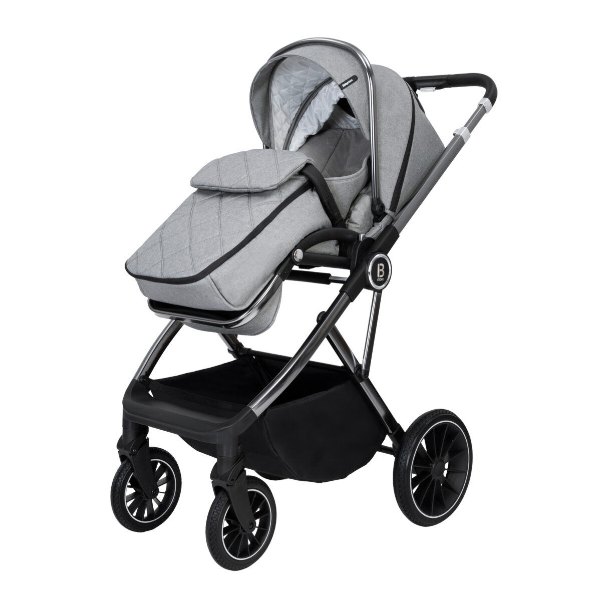 Chia Pram Pushchair - Pearl Grey-9