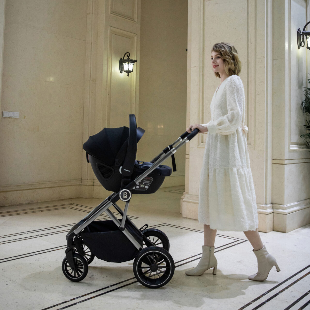 Chia Travel System Coco with Base - Pearl Grey-4