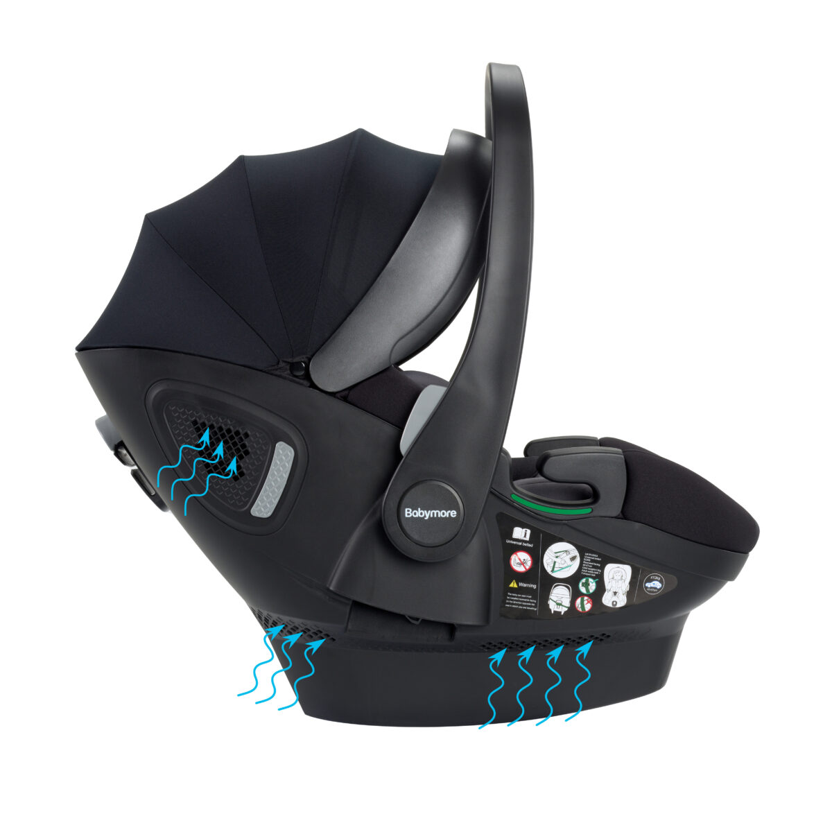 Chia Travel System Pecan with Base - Midnight Blue-11