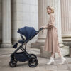 Chia Travel System Pecan with Base - Midnight Blue-2