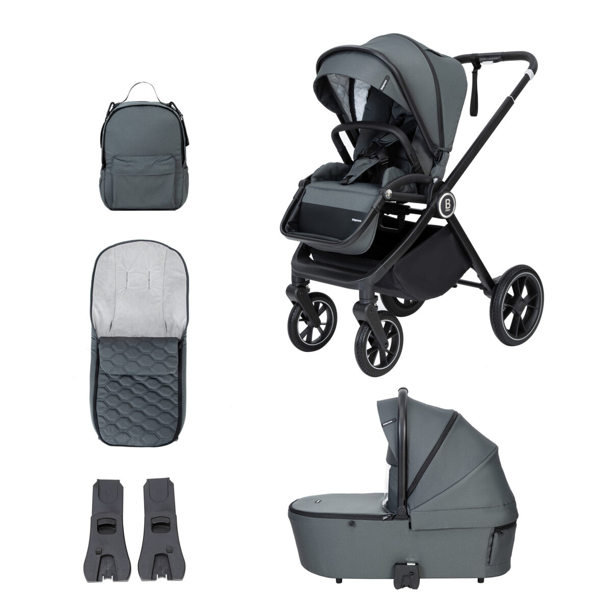 Kai Pram Pushchair Forest Grey-2