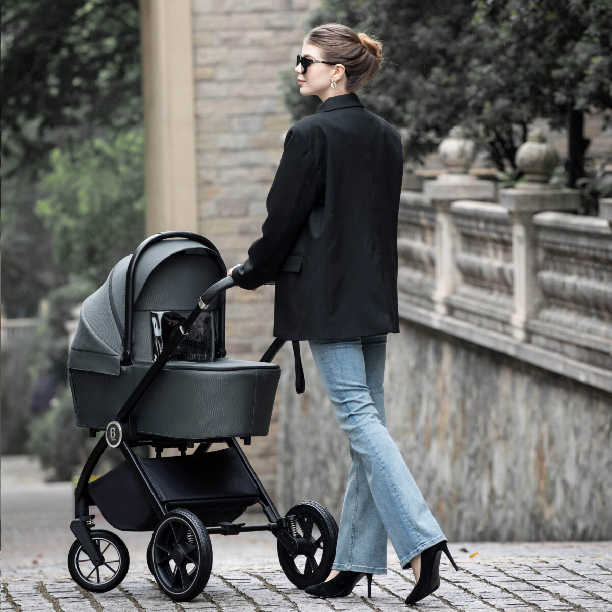 Kai Pram Pushchair Forest Grey-3