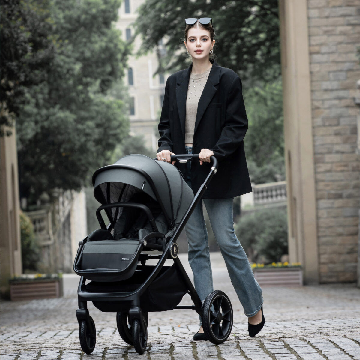 Kai Travel System Pecan with Base - Forest Grey-3