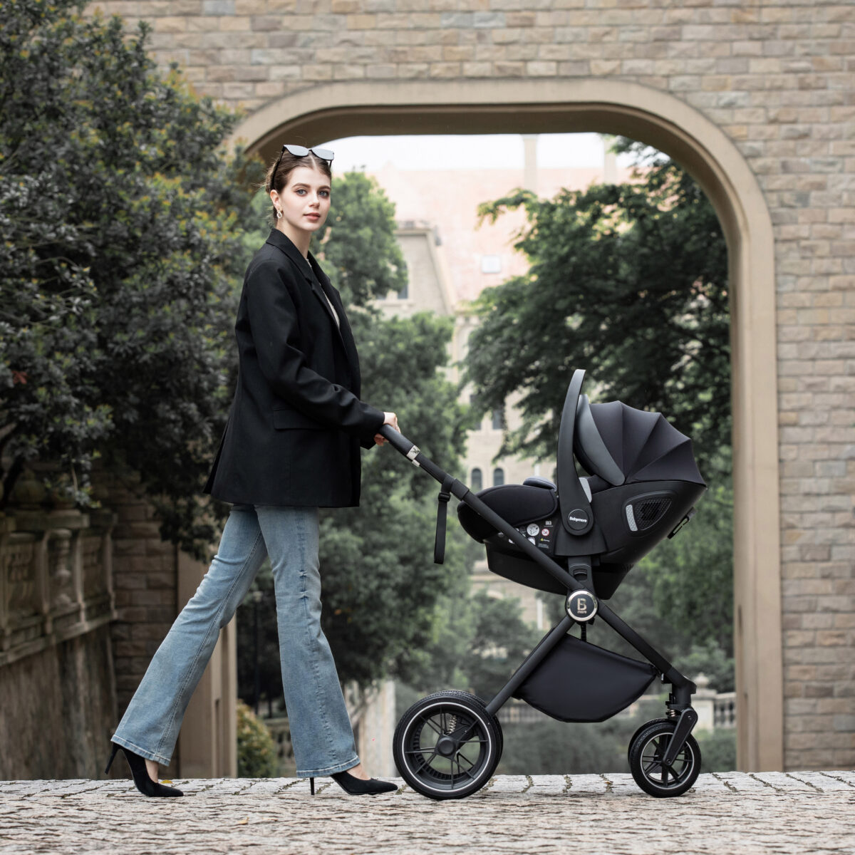 Kai Travel System Pecan with Base - Forest Grey-4