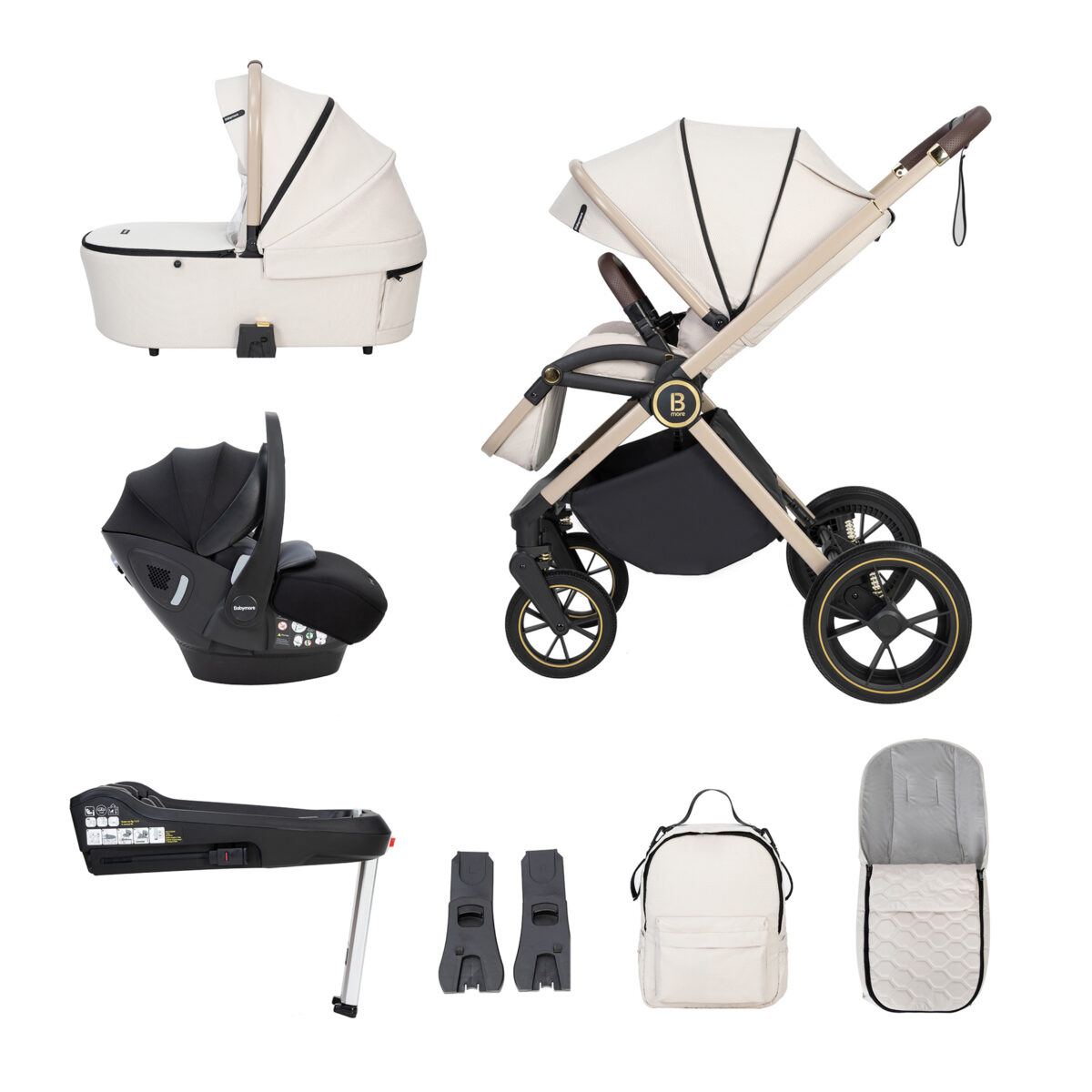 Kai Travel System Pecan with Base - Sandstone-1