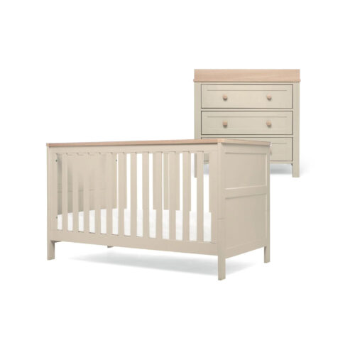 Mamas+Papas-Wedmore-2-Piece-Cotbed-Range-with-Dresser-ChangerPebble-Grey