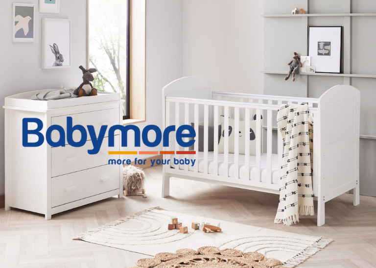 Babymore Nursery Furniture Cot Bed Changing Unit Wardrobes