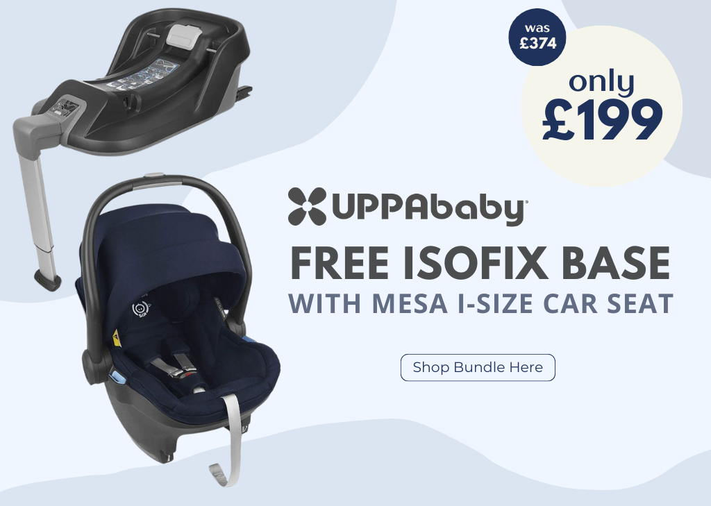 Uppababy mesa i-Size with free base bundle car seat sale Banner - Mobile