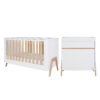 Fuori 2 Pc Room Set - White & Light Oak 1