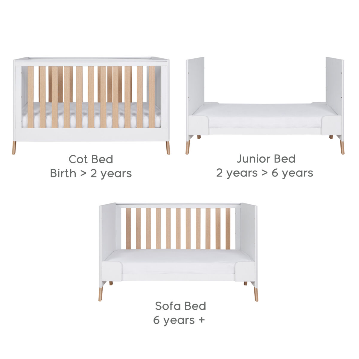 Fuori 2 Pc Room Set - White & Light Oak 5