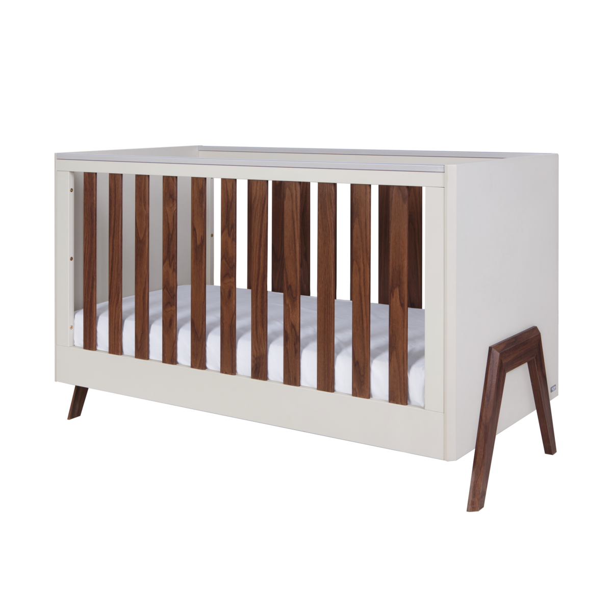 Fuori Cot Bed - White Sand & Warm Walnut 2