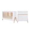 Fuori Mini 2 Pc Room Set - White & Light Oak 1