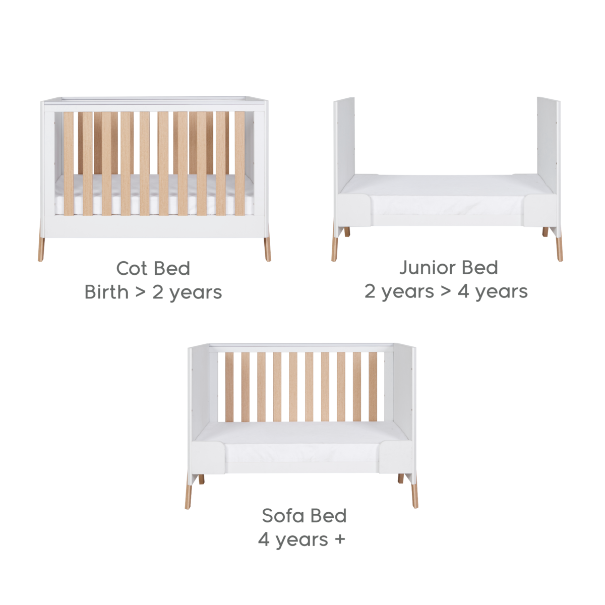 Fuori Mini 2 Pc Room Set - White & Light Oak 5