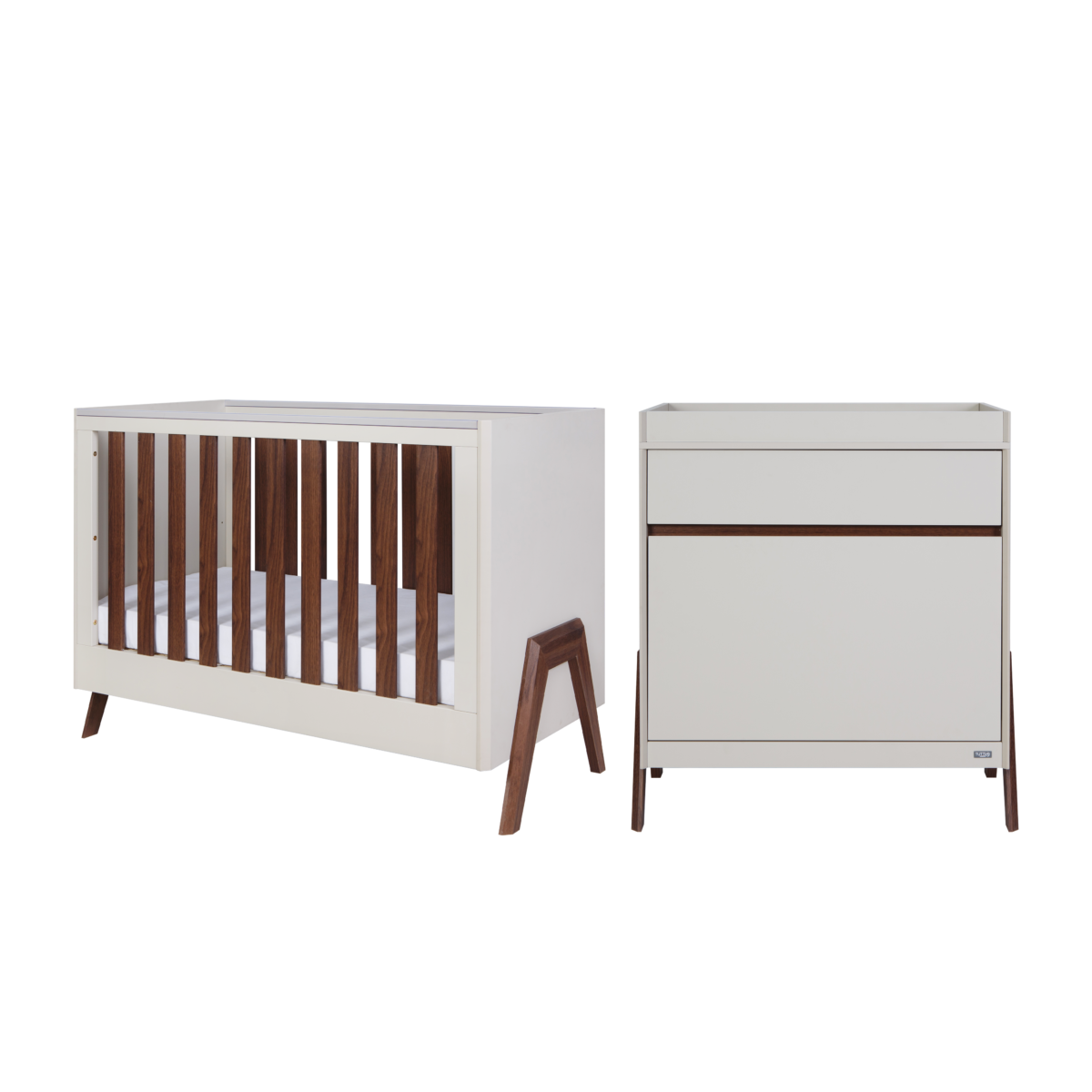 Fuori Mini 2 Pc Room Set - White Sand & Warm Walnut 1