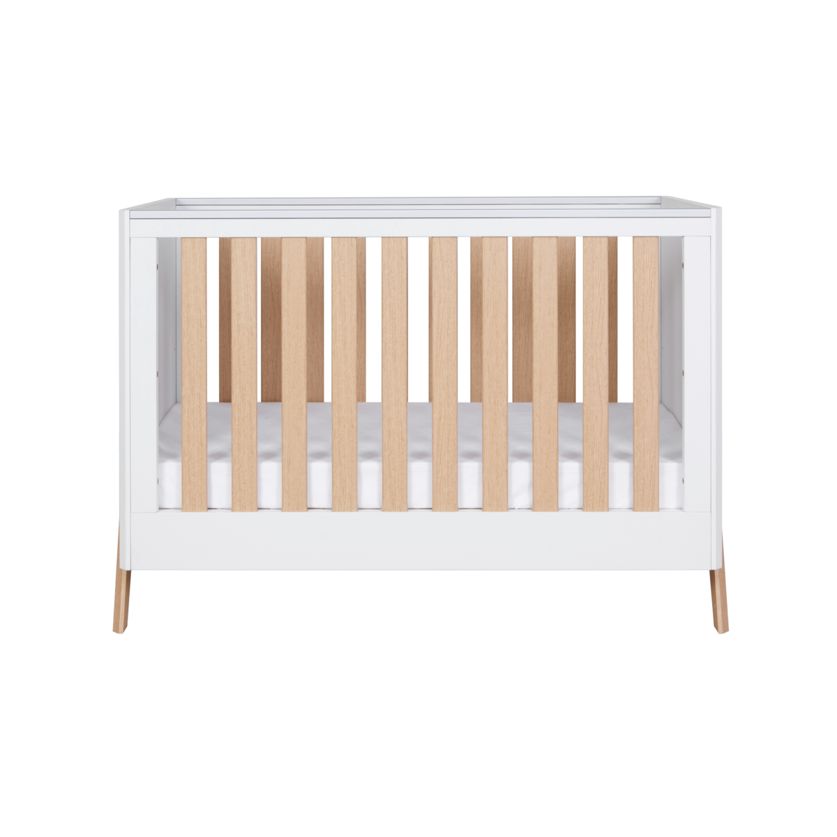 Fuori Mini Cot Bed - White & Light Oak 1