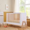 Fuori Mini Cot Bed - White & Light Oak 10