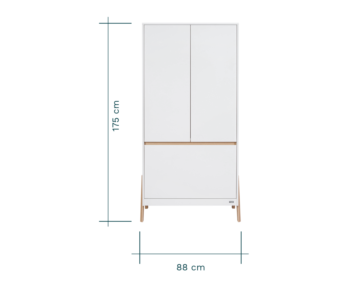 Fuori Wardrobe - White & Light Oak 4