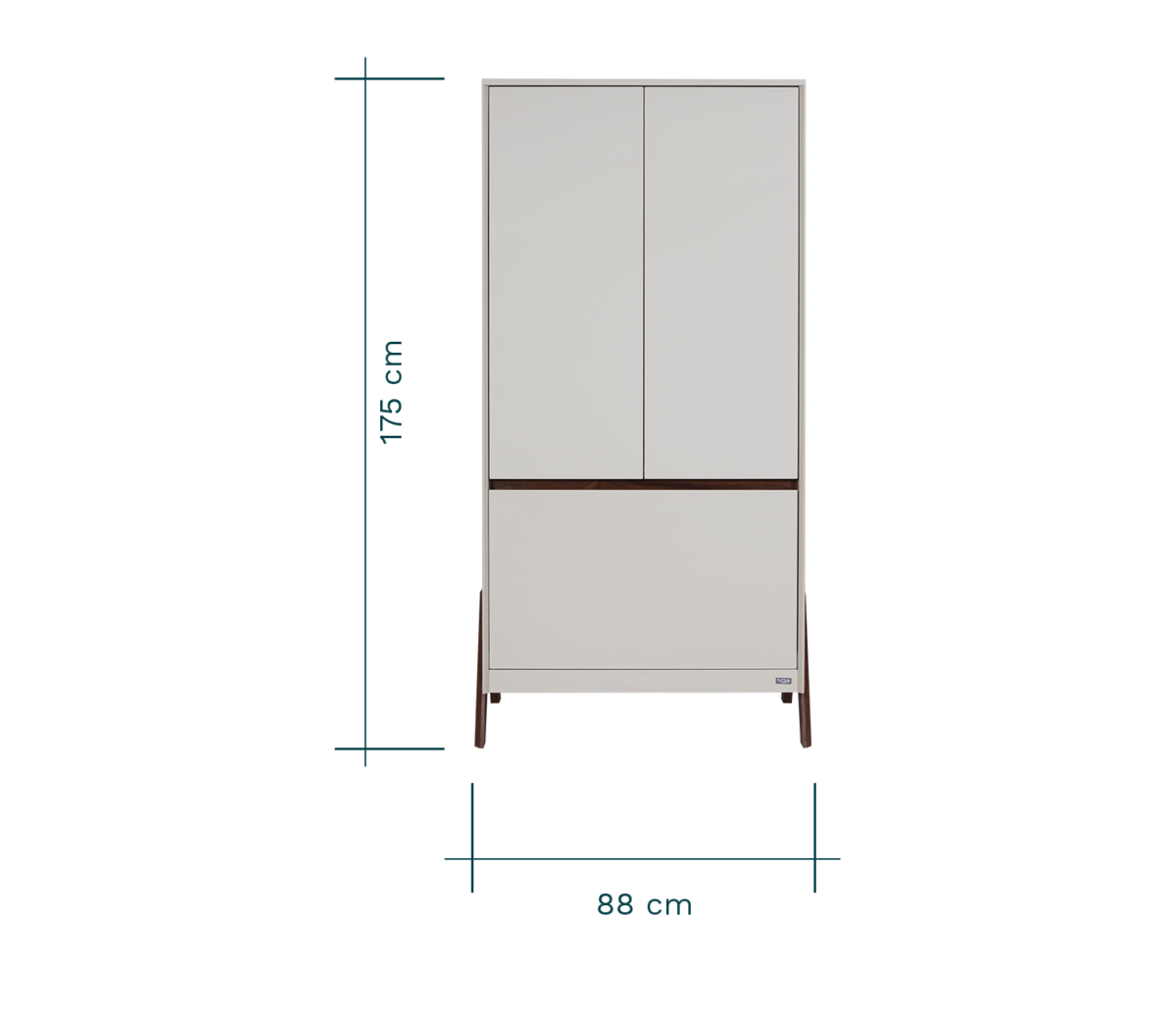 Fuori Wardrobe - White Sand & Warm Walnut 4