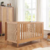 Japandi Cot Bed - Light Oak 1