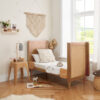 Japandi Cot Bed - Light Oak 6