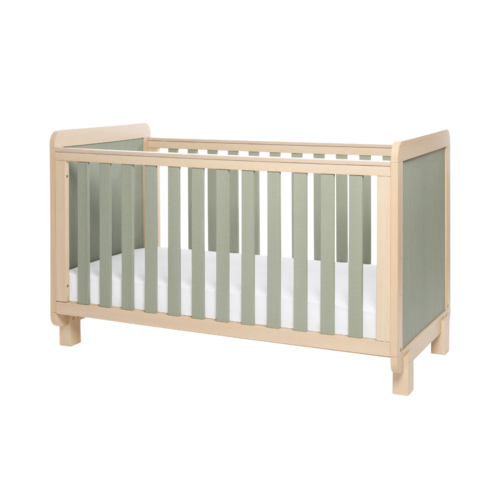 Kuba Cot Bed in Pickled Oak & Sage Weave 17