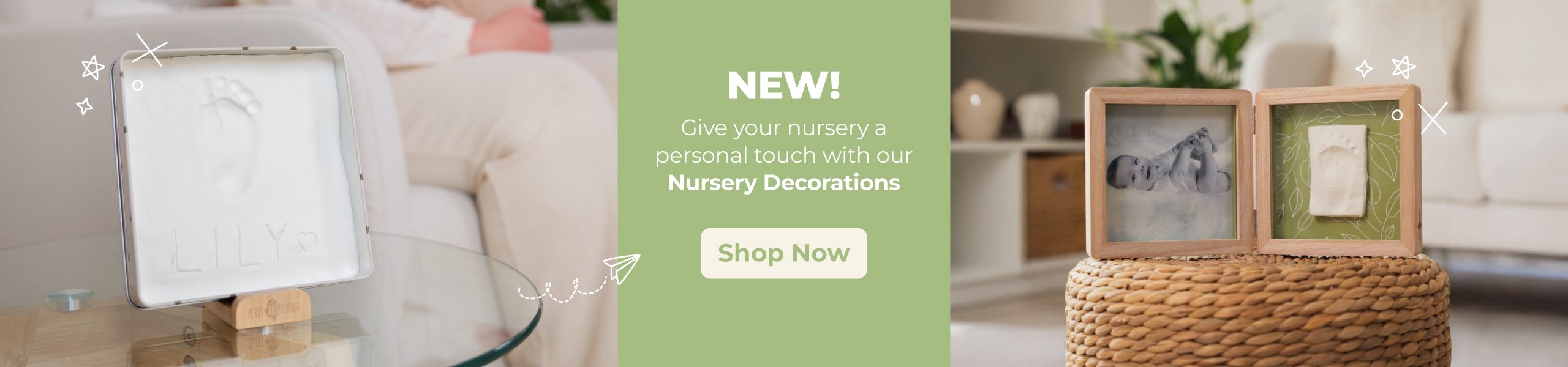 Give your nursery a personal touch with our Nursery Decorations range - Desktop