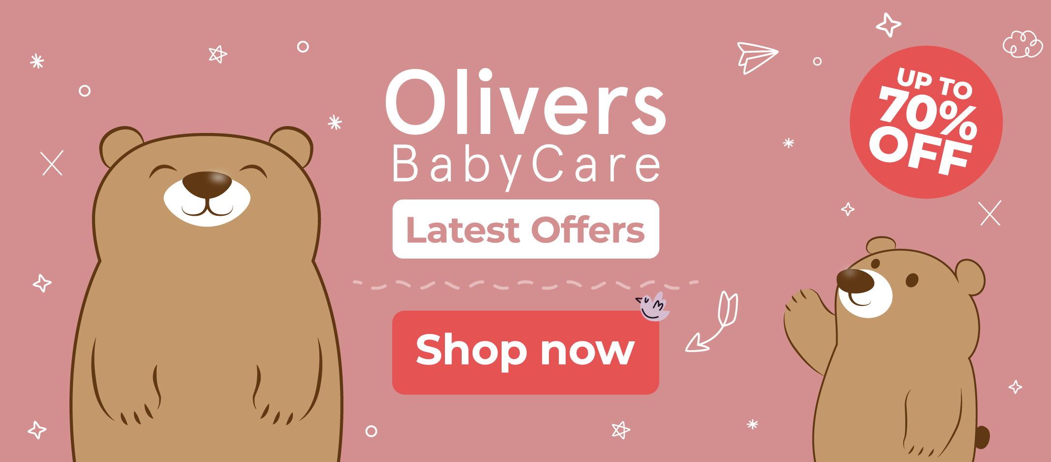 Olivers Baby car sale up to 70% off banner