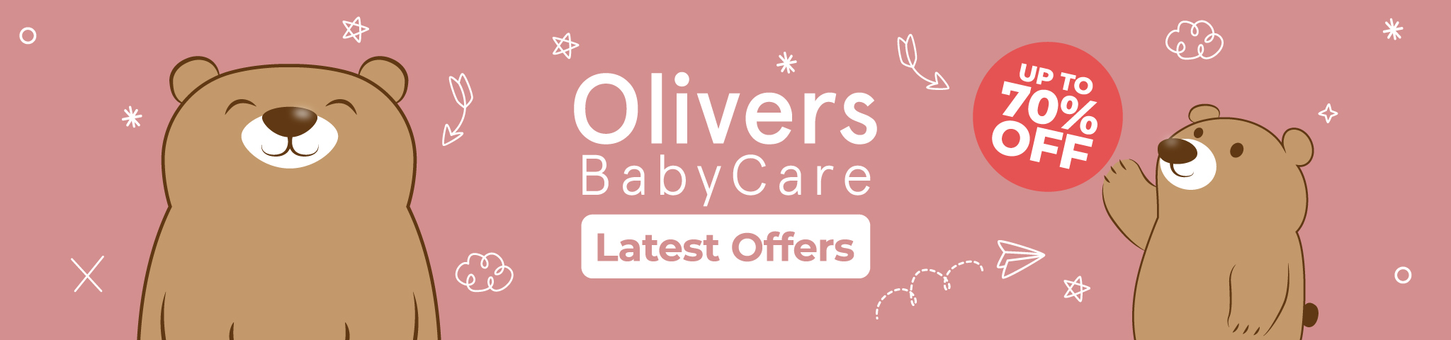 Olivers Baby car sale up to 70% off banner