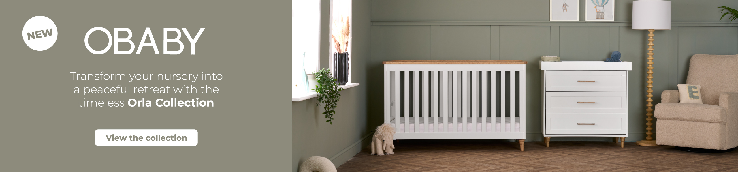 Obaby Orla Furniture Collection Introductory Desktop Banner