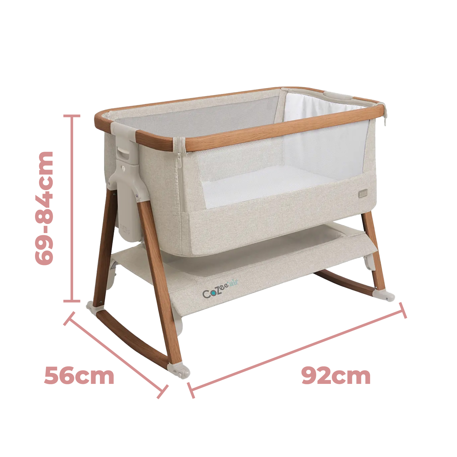 Tutti Bambini Cozee Air Bedside Crib Dimensions