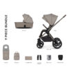 Venicci Upline 2 Pushchair & Carrycot with Accessories - Taupe 9 Piece bunle