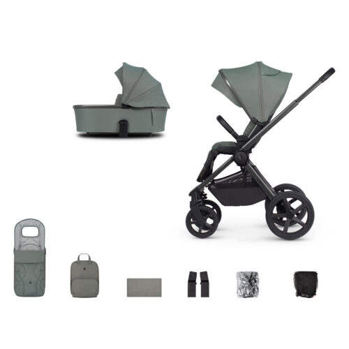 Venicci Upline 2 Pushchair & Carrycot with Accessories - Aloe