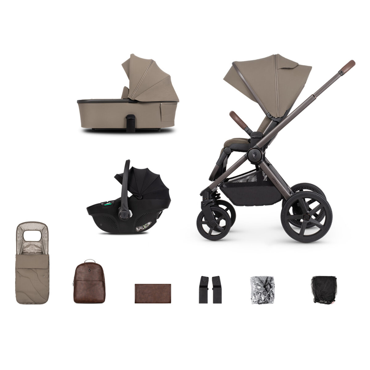 Venicci Upline 2 Special Edition Travel System with Tiago Car Seat – Powder