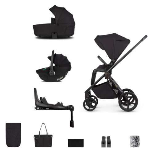 Venicci Claro Travel System with Tiago 360 Car Seat & ISOFIX Base - Noir