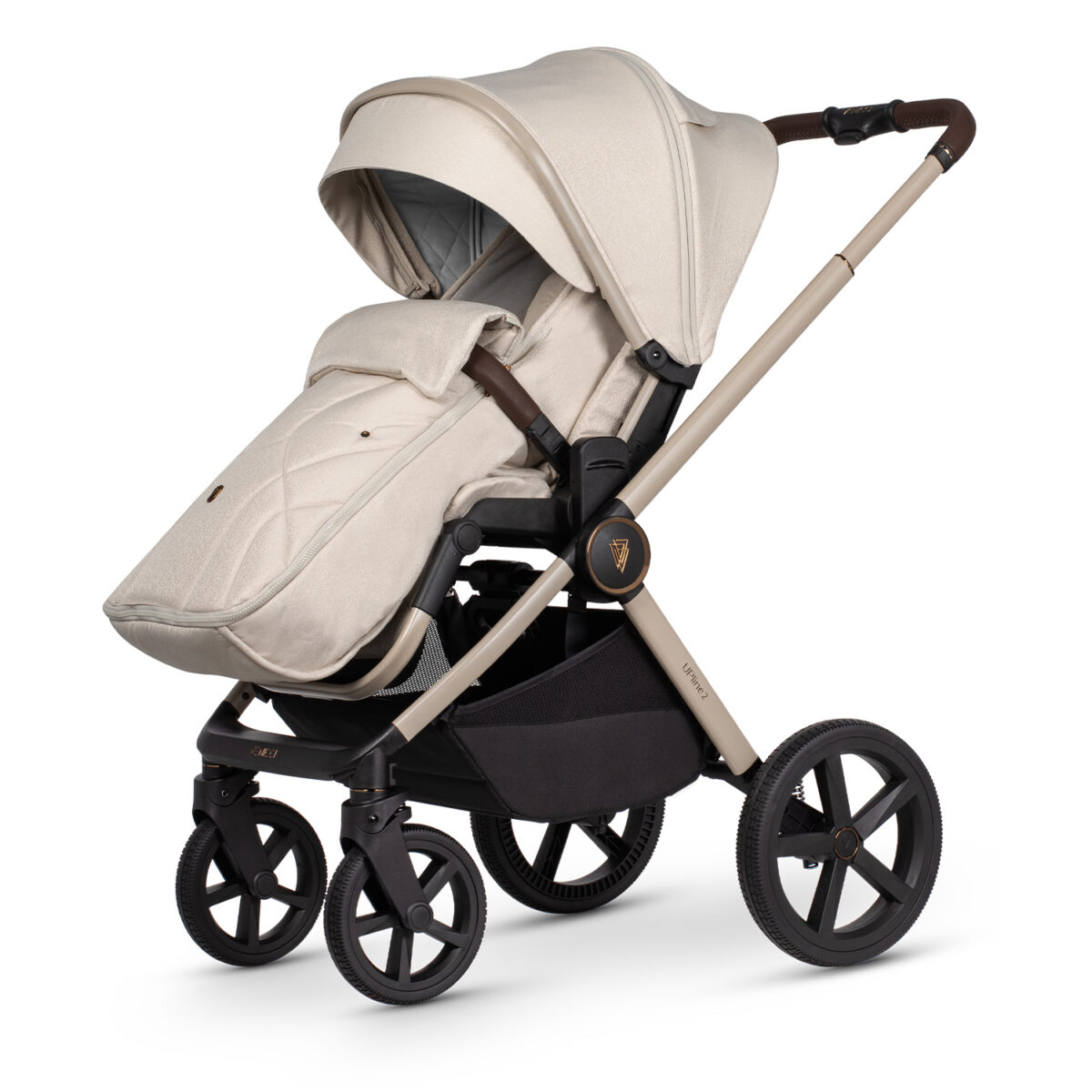 Venicci Upline 2 Stone Beige pushchair with seat unit & Footmuff