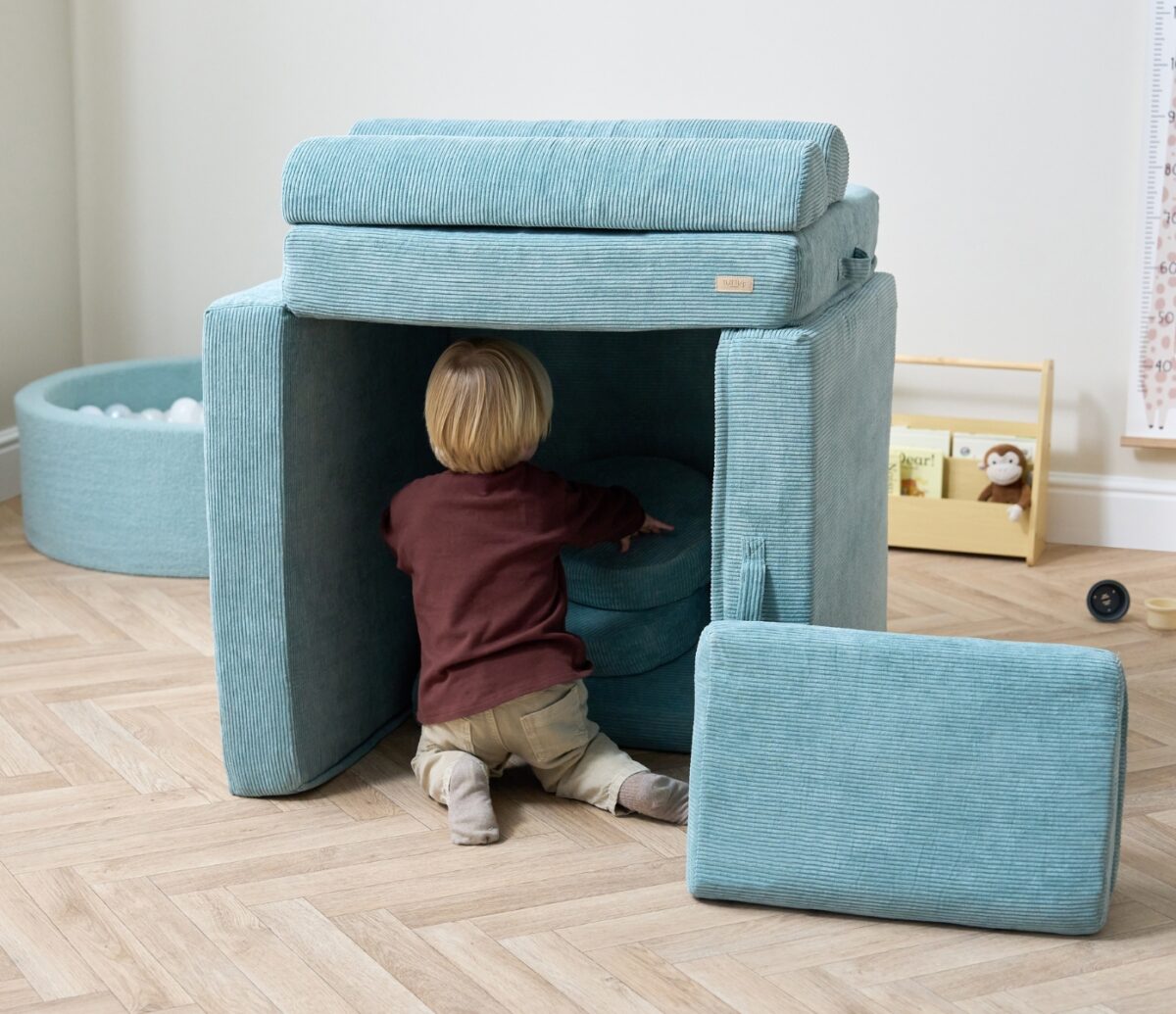 Playrama Montessori Kids Play Sofa ocean stone 18