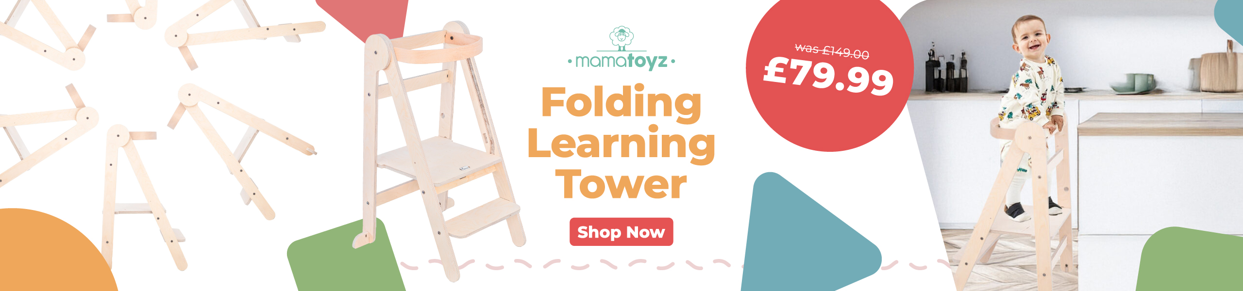 Olivers Mamatoyz Folding Learning Tower Homepage Desktop Banner