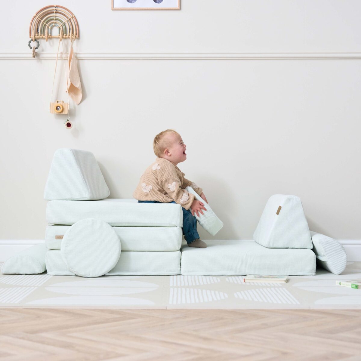 Playrama Kids Play Sofa Sea Mist 12