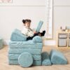 Playrama Montessori Kids Play Sofa ocean stone 32