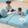 Playrama Montessori Kids Play Sofa ocean stone 28