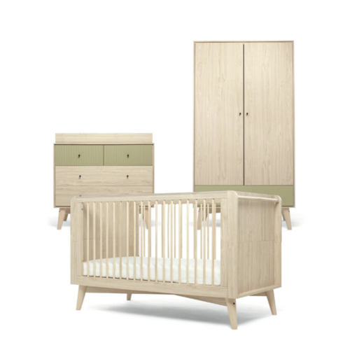 Mamas & Papas Coxley 3 Piece Nursery Furniture Room Set - Natural/Olive