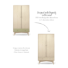 Mamas & Papas Coxley Wardrobe in Natural/Olive Green features